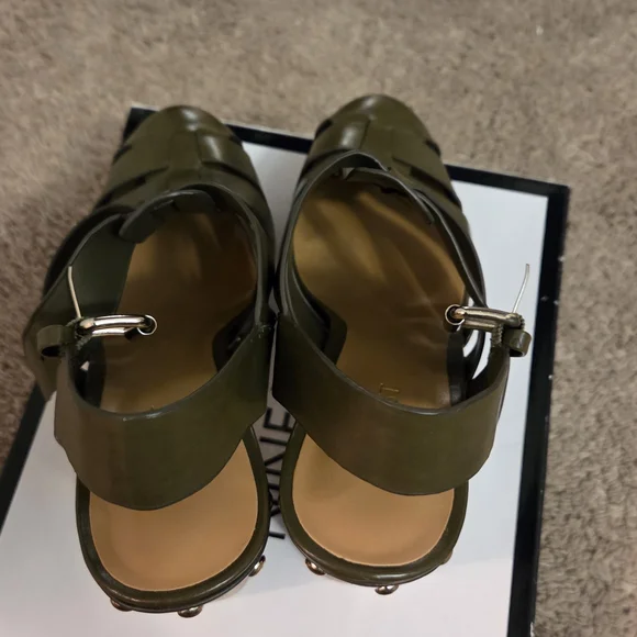 Nine West Olive Green Strappy Heels - Picture 6 of 9